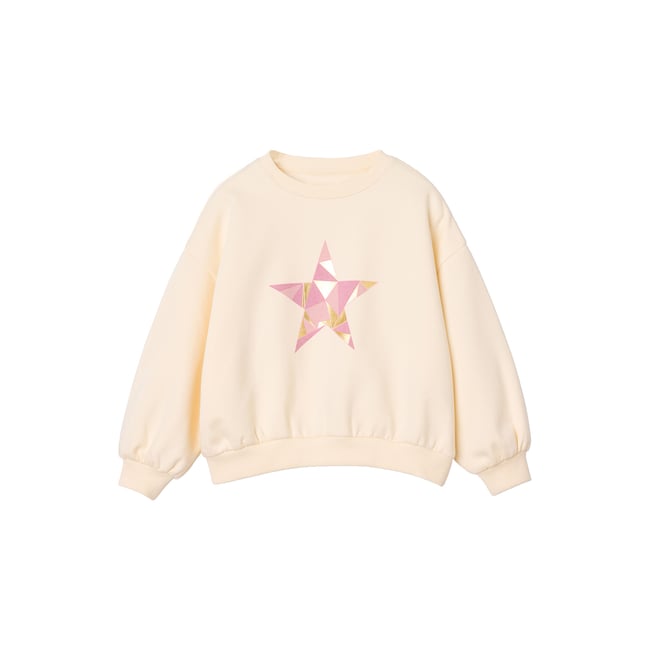 Sweat manches longues vanille <span itemprop=