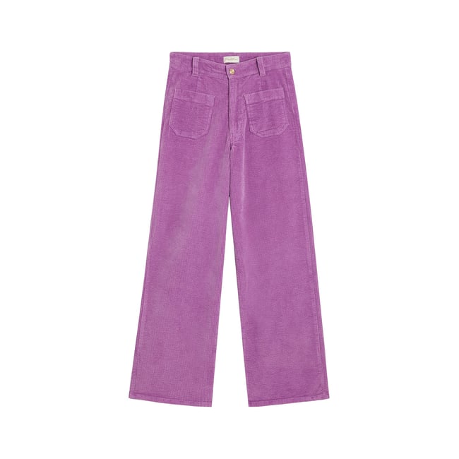 PANTALON JANE VELOURS CORDPURPLE violet <span itemprop=