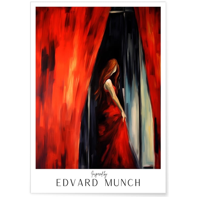Affiche Edvard Munch n°14 Couleur blanc <span itemprop=
