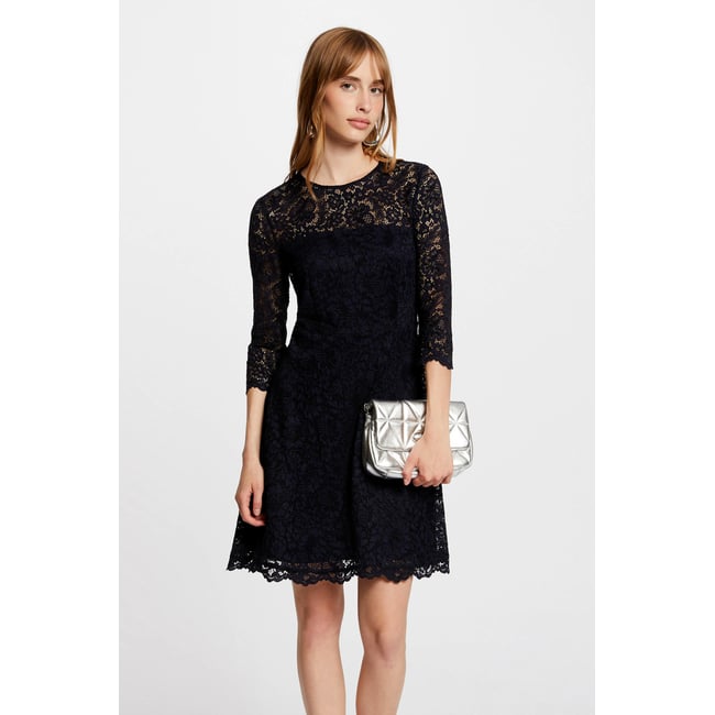 Robe Topshop Noire En Dentelle Style Patineuse - Taille 8 - Occasion Très Bon état
