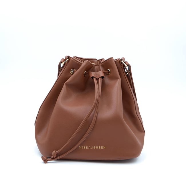 Sac seau Cécile marron <span itemprop=