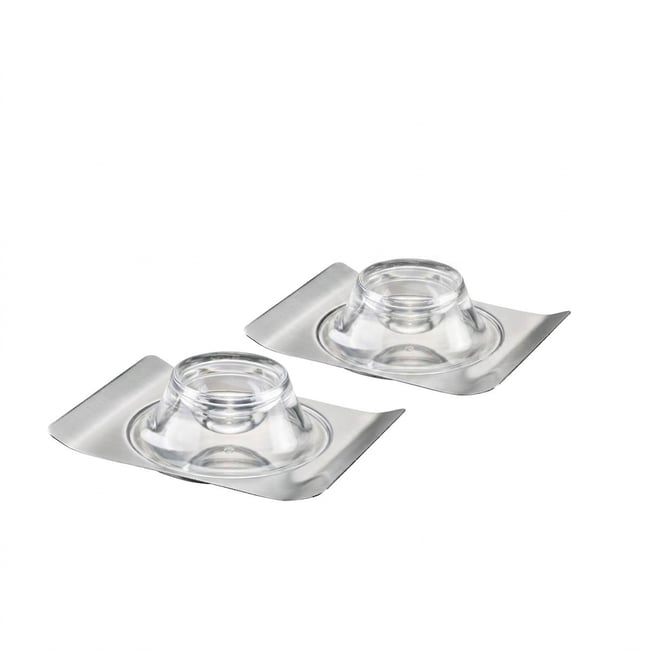Lot de 2 Coquetiers BRUNCH Couleur argent <span itemprop=