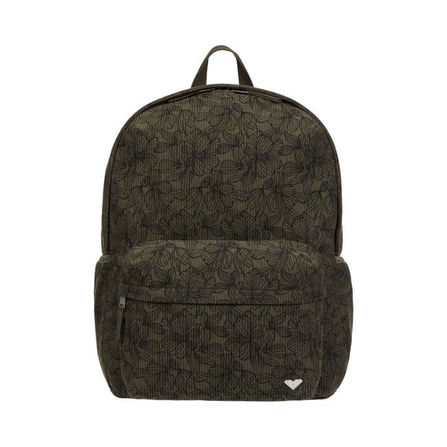 Sac à dos taille moyenne en velours côtelé ECHOES PRINTED 19L. vert beetle <span itemprop=