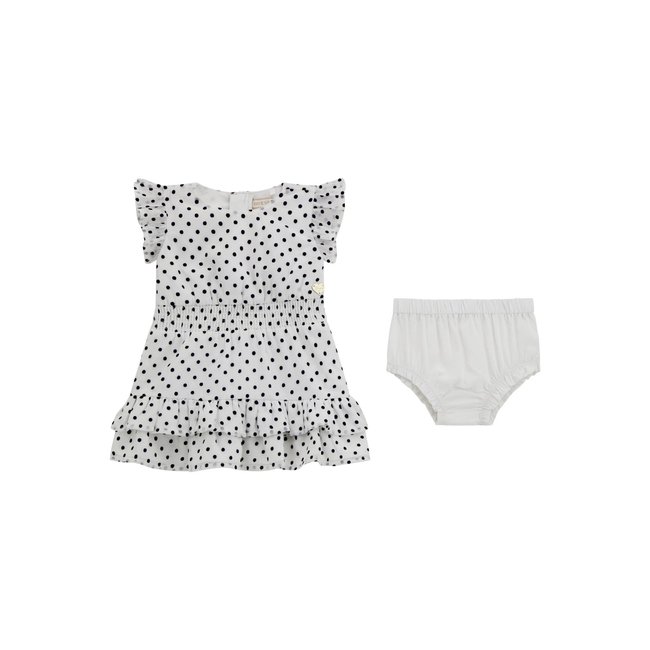Ensemble Robe En Mousseline Et Culotte blau multi <span itemprop=