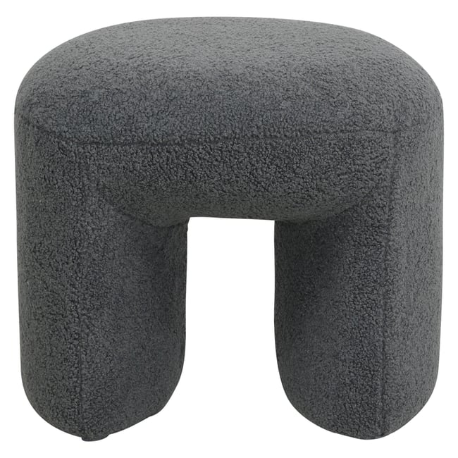 Pouf tissu effet laine bouclette - ZAGO