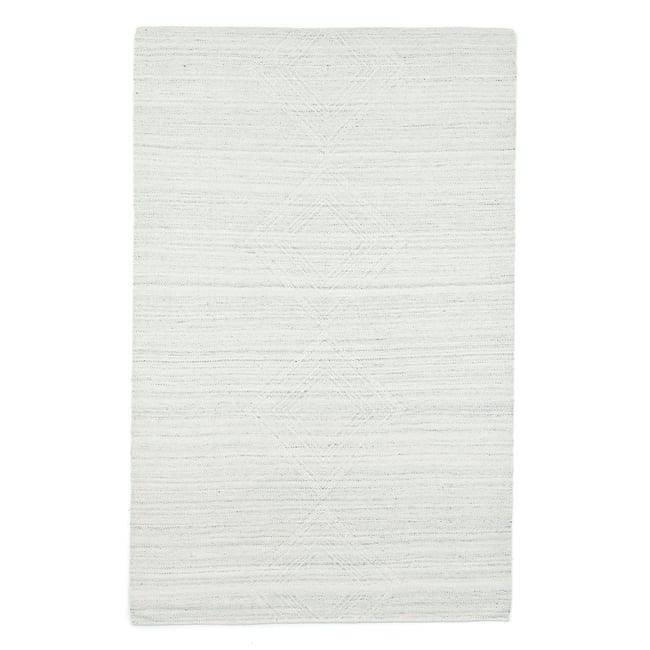 Tapis salon Molde tissé main, laine naturelle Couleur gris naturel <span itemprop=