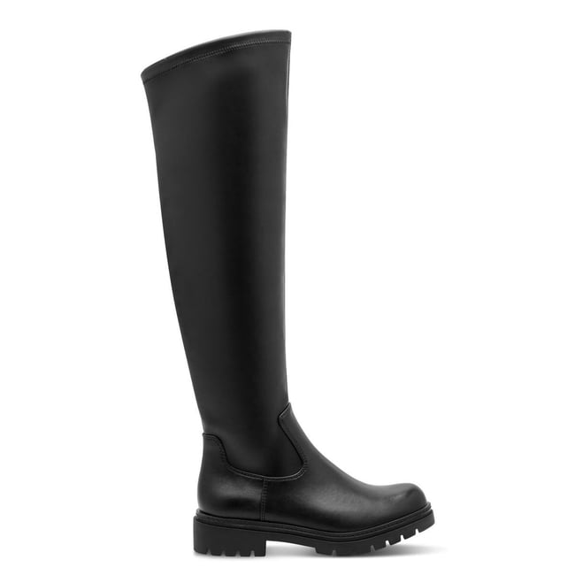Cuissardes talon bloc noir <span itemprop=