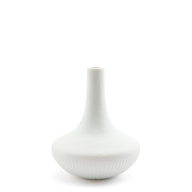 Jarra em vidro opaco estriado, Mistrie branco <span itemprop=