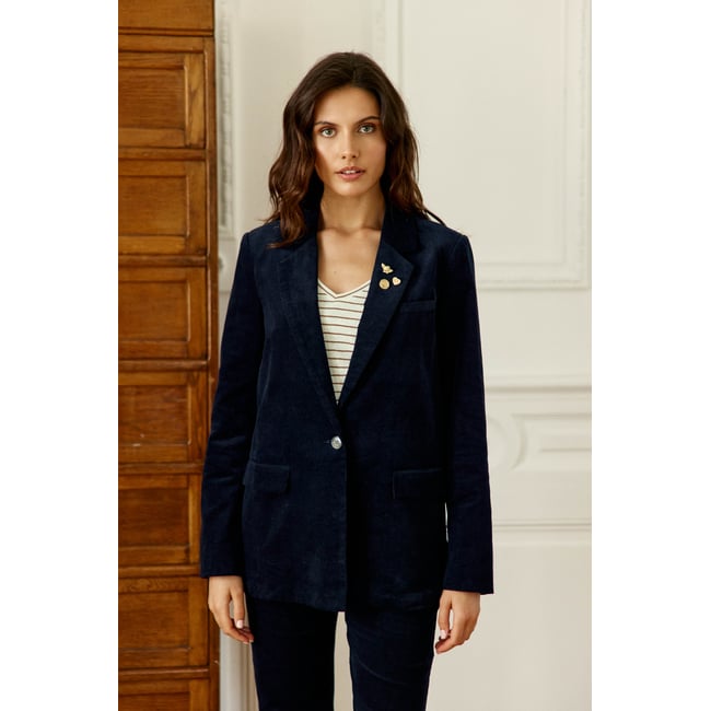 Veste col tailleur uni VIANO - LA PETITE ETOILE