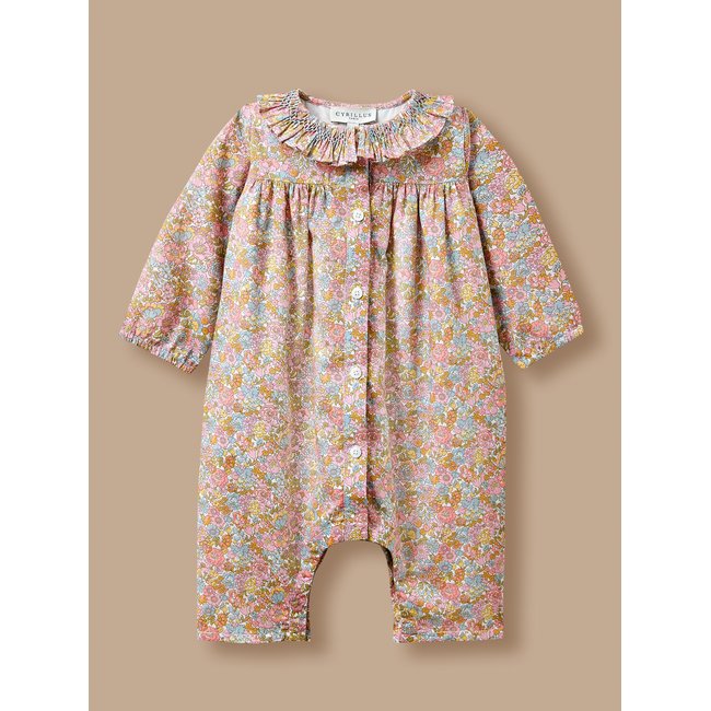 Combinaison longue  Tissu Liberty liberty annie and may rose <span itemprop=