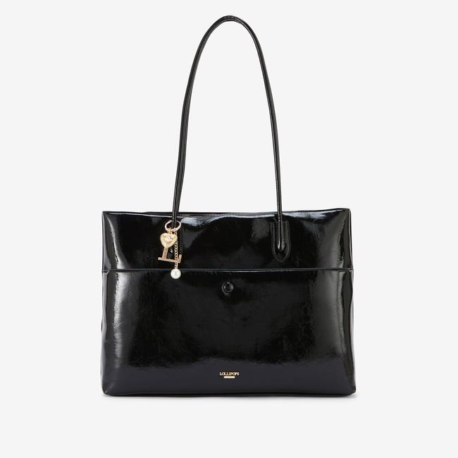 Grand sac shopper  Rosario noir,doré <span itemprop=