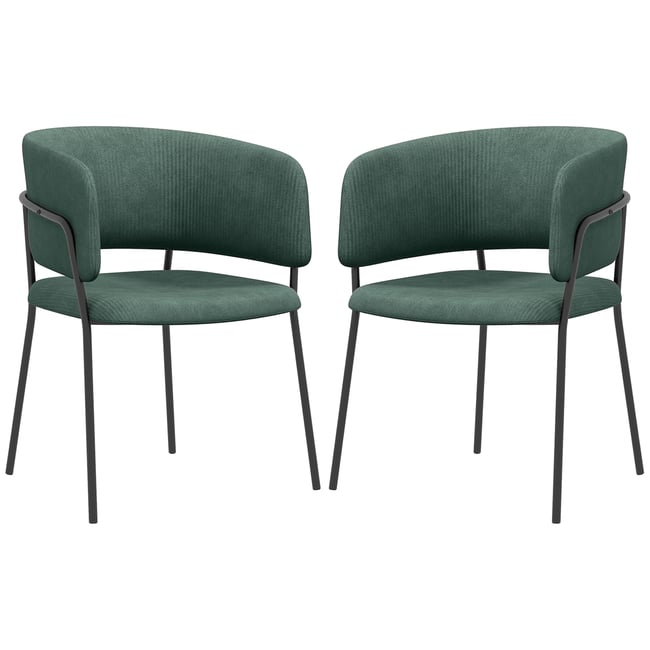 Chaise de salle à manger Polyester Vert Couleur vert <span itemprop=