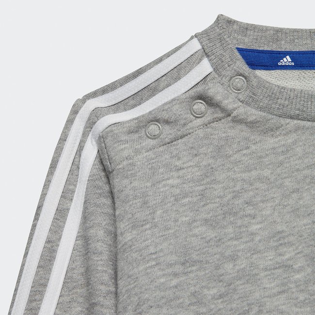 Ensemble 2 pieces sweat jogging en molleton Adidas Sportswear bleu gris La Redoute