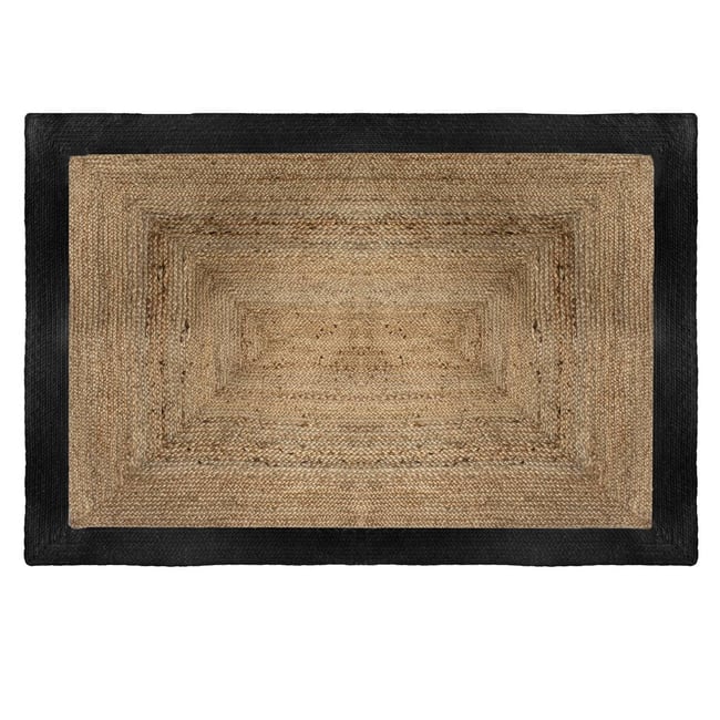 Tapis rectangulaire en jute et coton KAHI - ATMOSPHERA