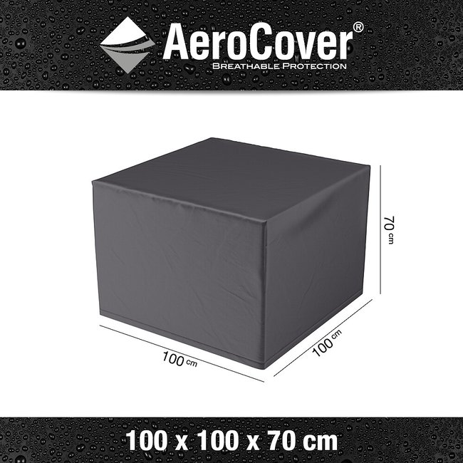 Garden Lounge Chair Cover 100x100cm, grey, AEROCOVER