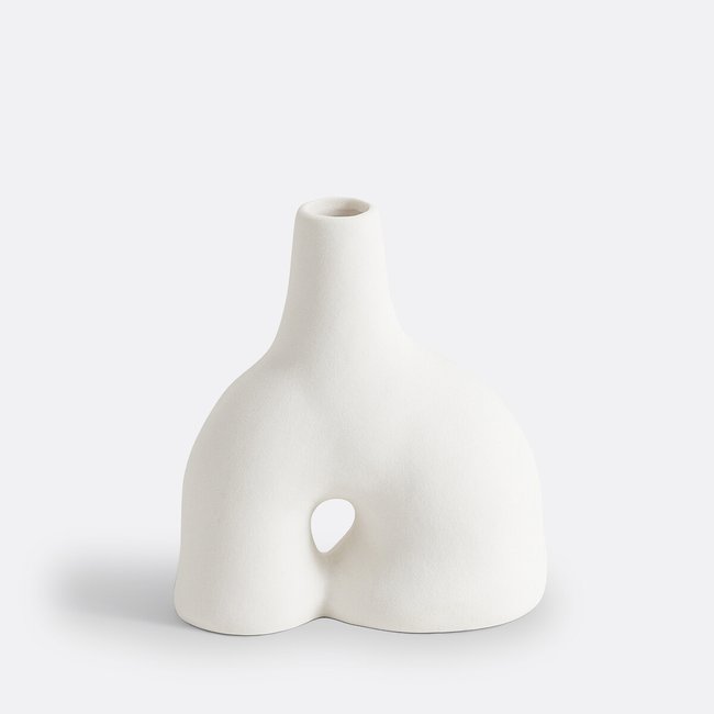 Bibelot em cerâmica, alt. 13,5 cm, Pieta branco <span itemprop=