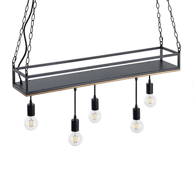 Suspension en métal vintage, Kirista Couleur noir, pin foncé <span itemprop=