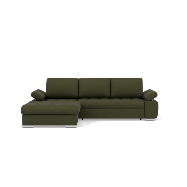 Canapé d'Angle Convertible 4 places - BIANCA Couleur vert <span itemprop=
