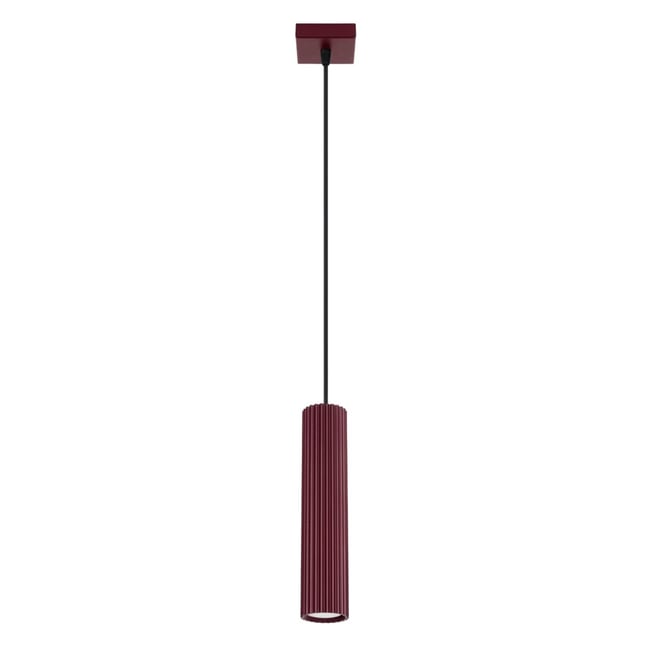 Suspension Aluminium Bordeaux GU10 1 KARBON Couleur bordeaux <span itemprop=