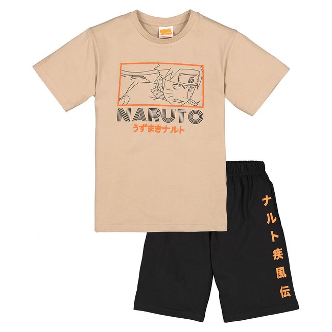 Short Pyjamas, beige/black, NARUTO SHIPPUDEN