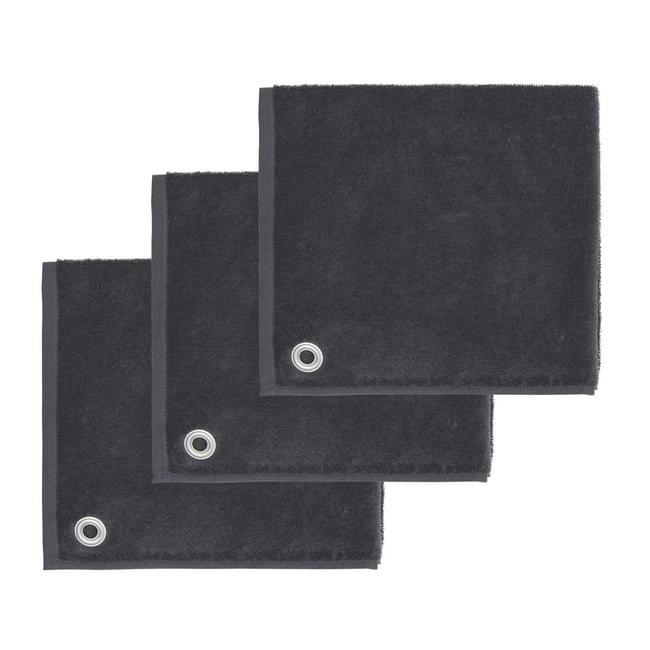 Lot de 3 torchons carrés avec œillet AMAIA - SENSEI MAISON