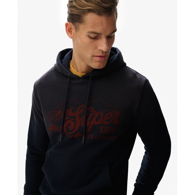 Sweat à capuche décontracté Lo-fi Outdoors bleu marine éclipse <span itemprop=