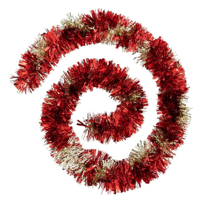 Guirlande de Noël boa mixte 100x4x2m rouge et or Couleur multicolore <span itemprop=