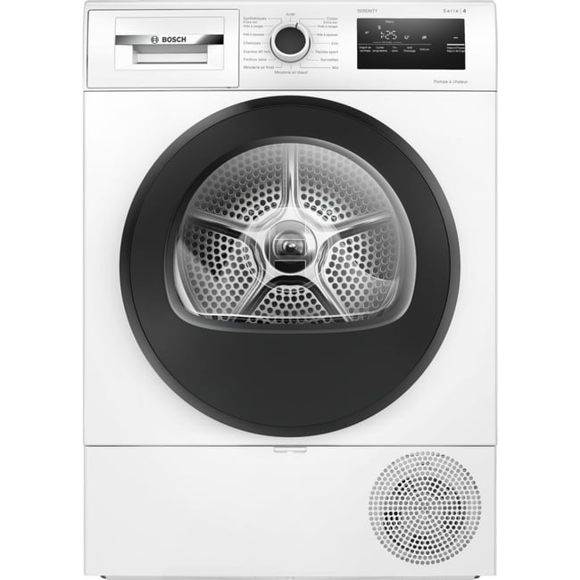 Sèche linge pompe à chaleur WTH8520BFR, SERENITY, Série 4 - BOSCH