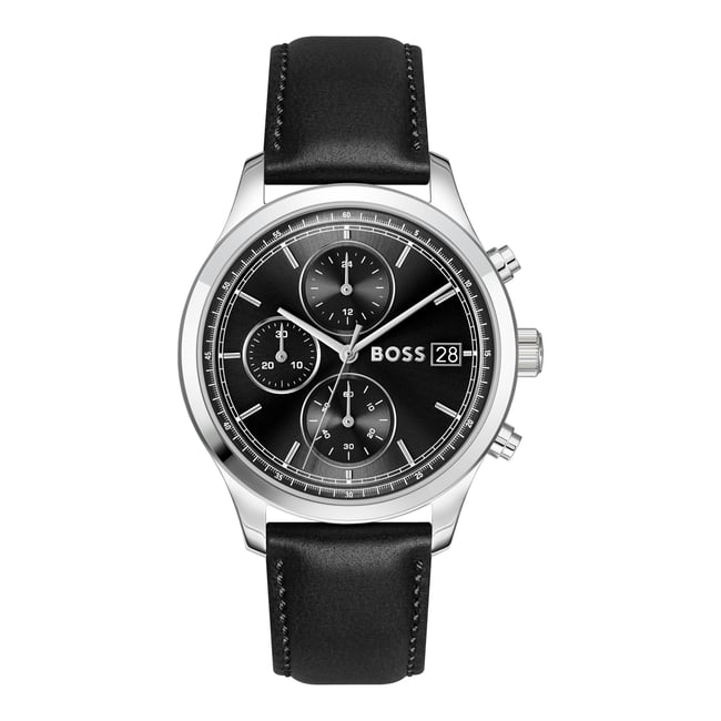 Montre Analogique  STRATUS argenté noir noir <span itemprop=
