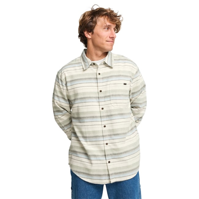 Chemise manches longues COASTLINE beige chino <span itemprop=