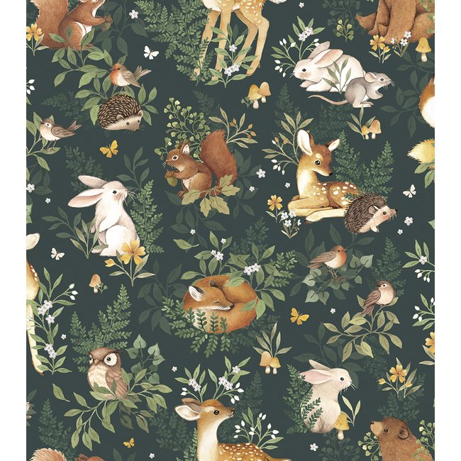 Papier peint animaux en forêt FOREST - LILIPINSO