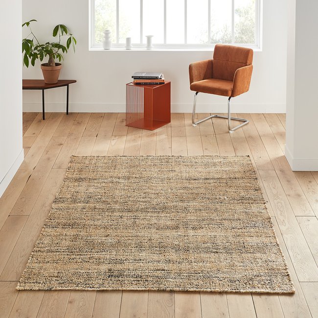 Alfombra de yute Saya crudo/negro <span itemprop=