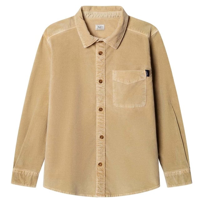 Chemise Coupe Décontractée En Velours Côtelé beige malté <span itemprop=