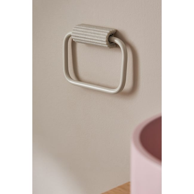 Sèche-serviettes anneau côtelé Couleur naturel <span itemprop=