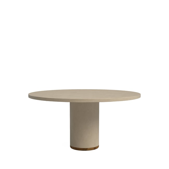 Table à manger en microciment couleur terre 110 cm - JARA - HANNUN