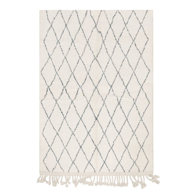 Tapis berbère à losanges au design élégant 150 cm x 250 cm Couleur beige sable <span itemprop=