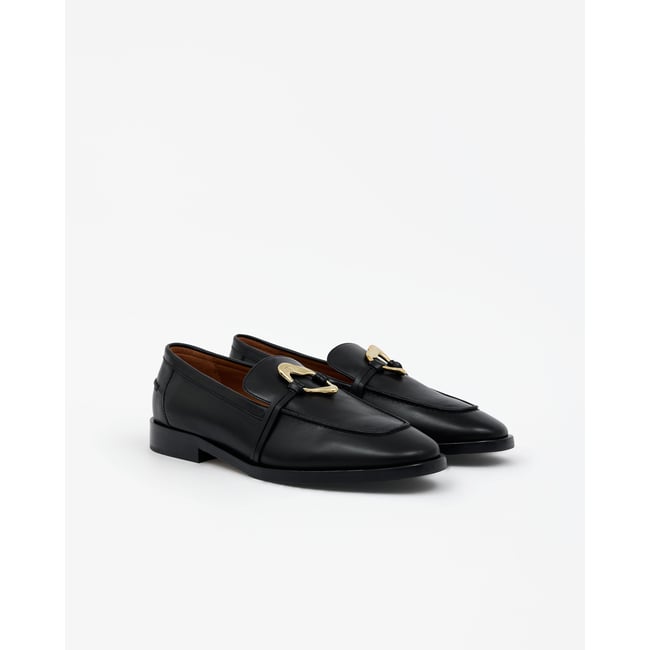 Mocassins à bijou doré LUCIANO MELT noir <span itemprop=