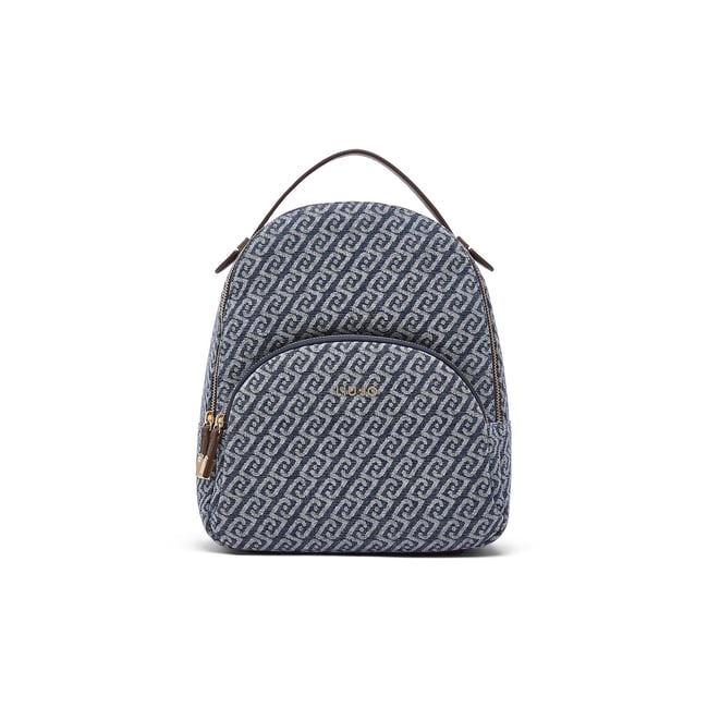 Sac à dos monogramme en denim denim bleu <span itemprop=
