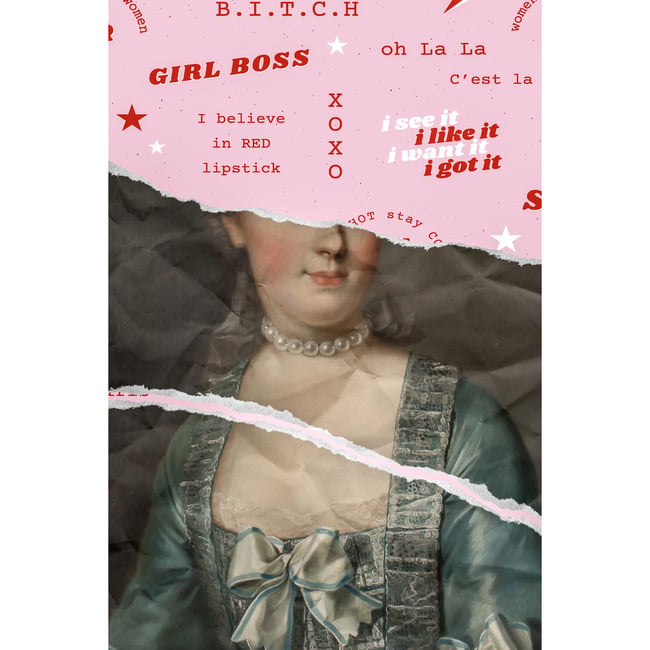 Tableau Sur Toile Citation Girl Boss INSOLITE Couleur tableaux sur toile-rouge <span itemprop=