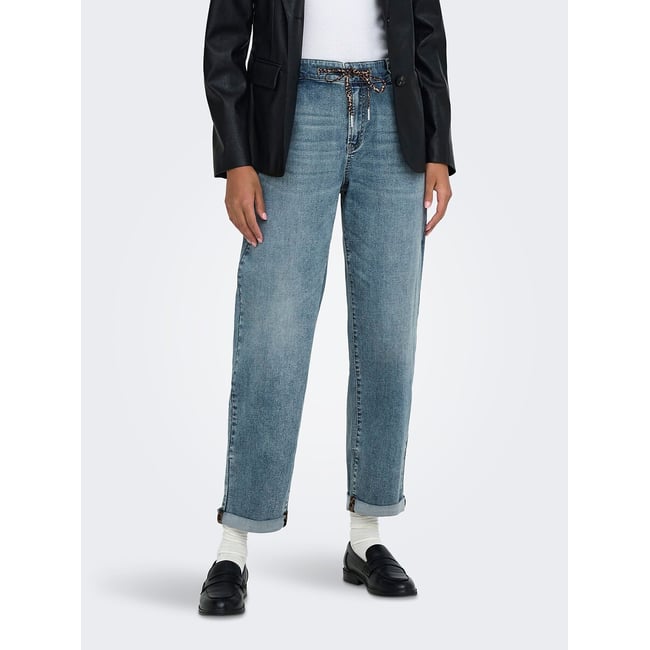 Jeans dritti con coulisse medium blue ONLY