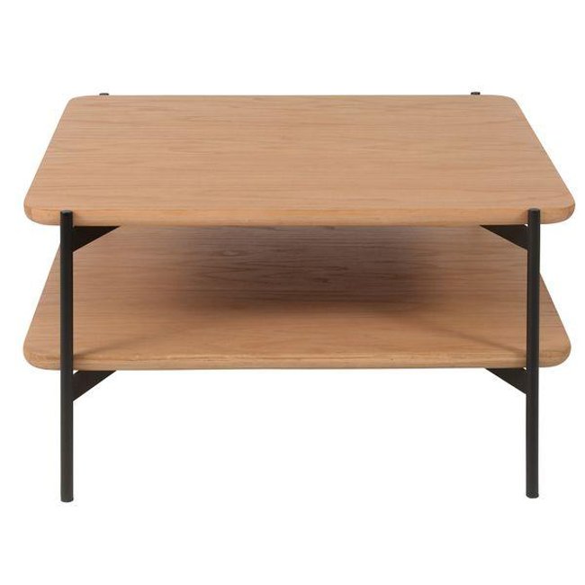 Table basse carré double plateau EASY Couleur naturel clair <span itemprop=