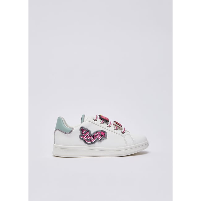 Baskets avec patch coloré blanc <span itemprop=