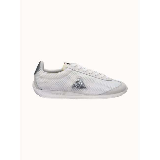Sneakers retro-running en mesh et nubuck Quartz optical white/old silver <span itemprop=