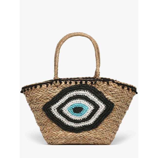 Sac porté épaule Straw paille black <span itemprop=