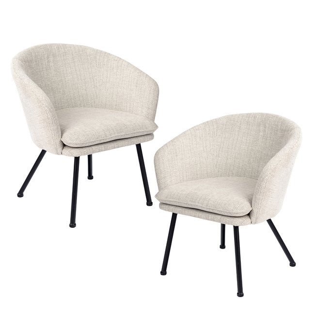 Lot de 2 fauteuil relax fauteuil confortable,DIXIER Couleur beige <span itemprop=