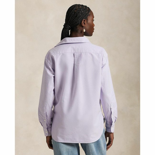 Chemise Oxford droite  lavande <span itemprop=