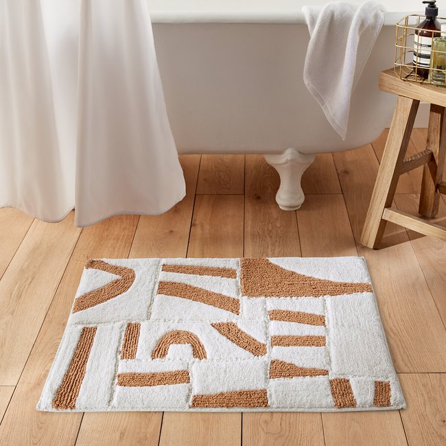Darlo 1950 g/m2 Tufted Bath Mat, caramel/white, LA REDOUTE INTERIEURS