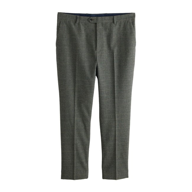 Pantalon regular en laine nova fides vert <span itemprop=
