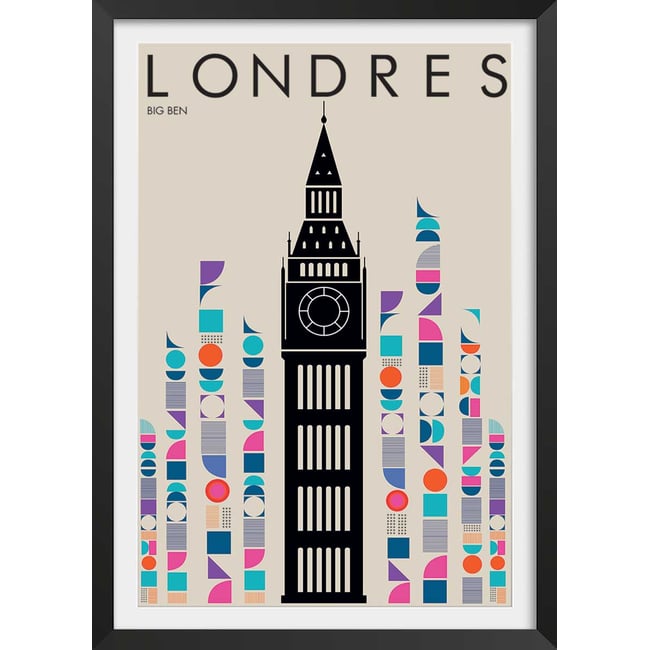 Affiche london big ben retro - HEXOA
