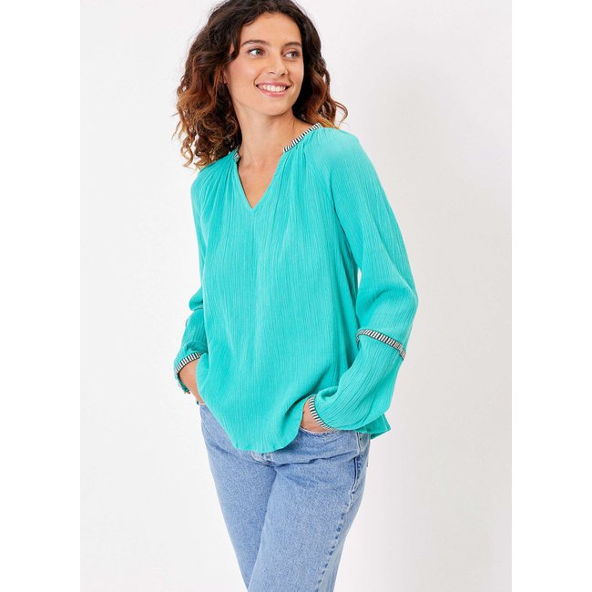 Blouse ample coton bio unie MAGUIE - LA FIANCÉE